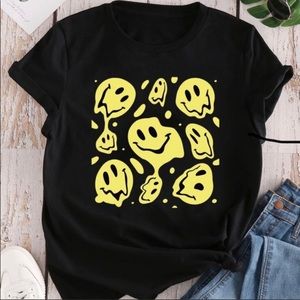 SHEIN Smile Face Tee - Size M - NEW